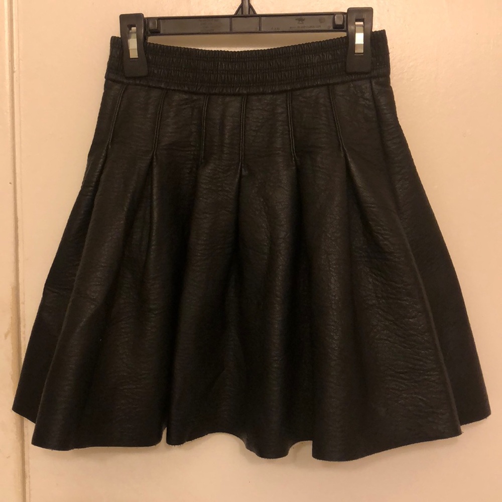 Faux leather skirt